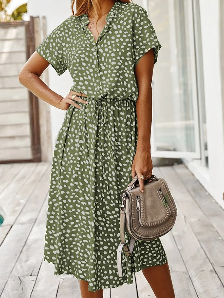 Isabelle Laurent | Midi-sommerkjole med let og elegant silhuet