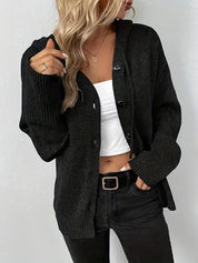 Nadia Skovbjerg | Hooded Knitted Cardigan with Buttons