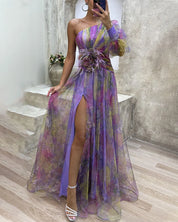 Violetta Romano | Maxi-kjole med asymmetrisk én-ærme design