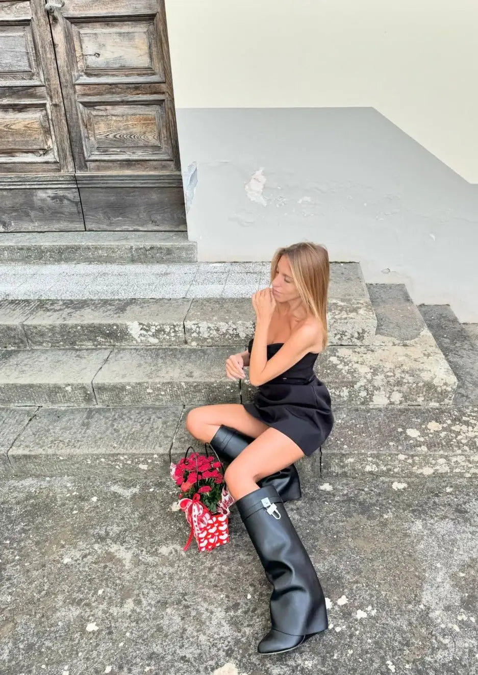 Valentina Ricci | Sculpted pant boots med futuristisk finish