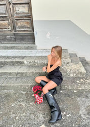 Valentina Ricci | Sculpted pant boots med futuristisk finish