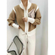 Trine Hoffmann | Green knitted cardigan with zipper