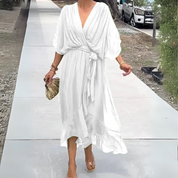 Camille Dupont | Wrap luksus maxi kjole med elegant silhuet