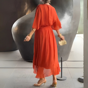 Camille Dupont | Wrap luksus maxi kjole med elegant silhuet