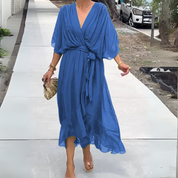 Camille Dupont | Wrap luksus maxi kjole med elegant silhuet