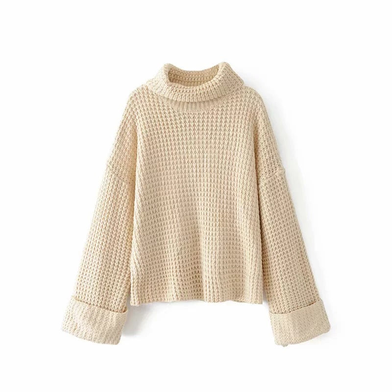 Sanne Dam | Oversize pletená halenka s rolákem