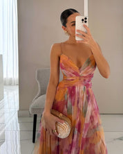 Rosalba Castellani | Maxi-blomsterkjole med wrap-snit til kvinder