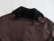 Stine Bang | Faux-shearling frakke med kontrastkrave