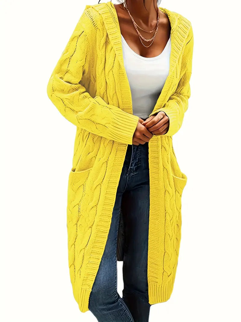 Rosina Alberti | Langarmet strikket cardigan med lommer i bordeaux