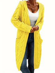 Rosina Alberti | Langarmet strikket cardigan med lommer i bordeaux