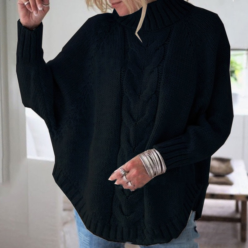 Marianne Krarup | Dámský oversized pletený svetr s netopýřími rukávy