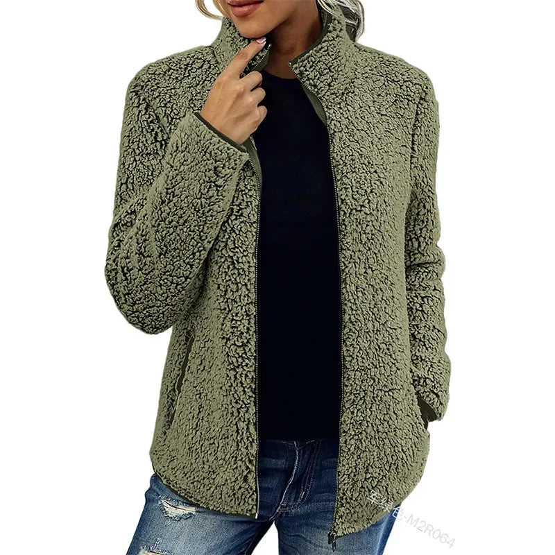 Marlena Rosewood | Fleece Lynlåstrøje i Bordeaux