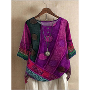 Rosalia Castellani | Boheme Sommertop med farverigt patchwork-design