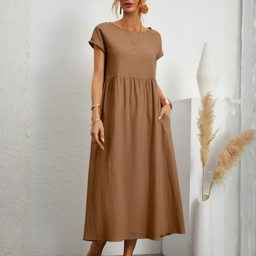 Juliette Moreau | Patchwork luksus midi kjole
