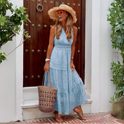 Aurora Bellini | Bohemian luksus maxi kjole med blonder