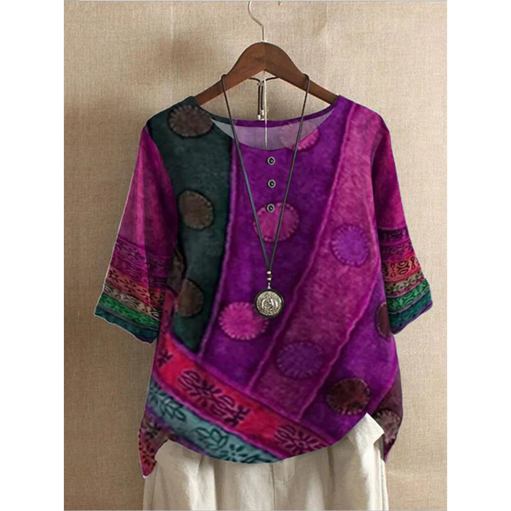 Lottie Moretti | Boheme Sommer Top med Farvespil