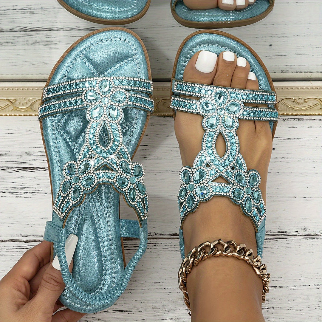 Celestine Montaigne | Boho-sandaler med udsmykkede remme