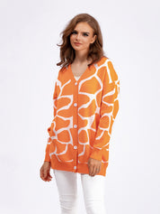 Rikke Overgaard | Jacquard-Strickjacke mit grafischem Muster in Oversize-Passform