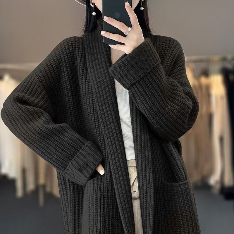 Karla Lindholm | Oversized cardigan i chunky strik til kvinder