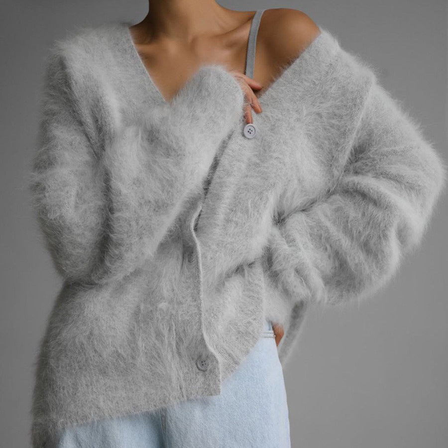 Cecilie Poulsen | Oversized kardigan z měkkého mohérového úpletu