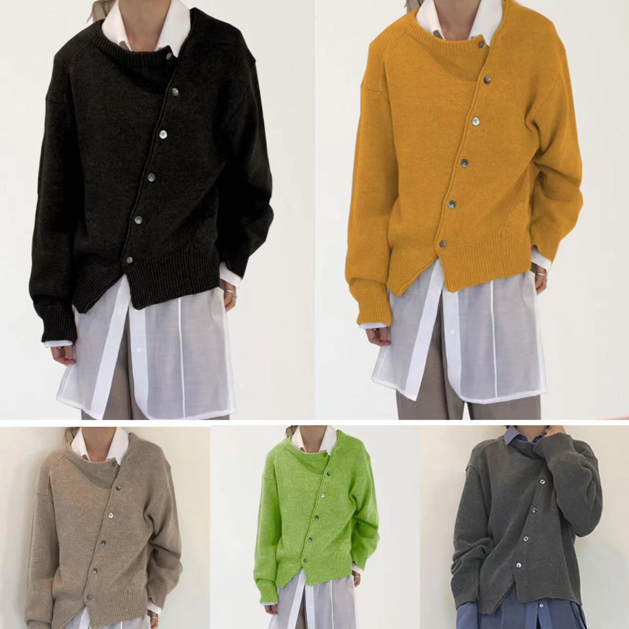 Nanna Kristensen | Oversized cardigan with diagonal buttons