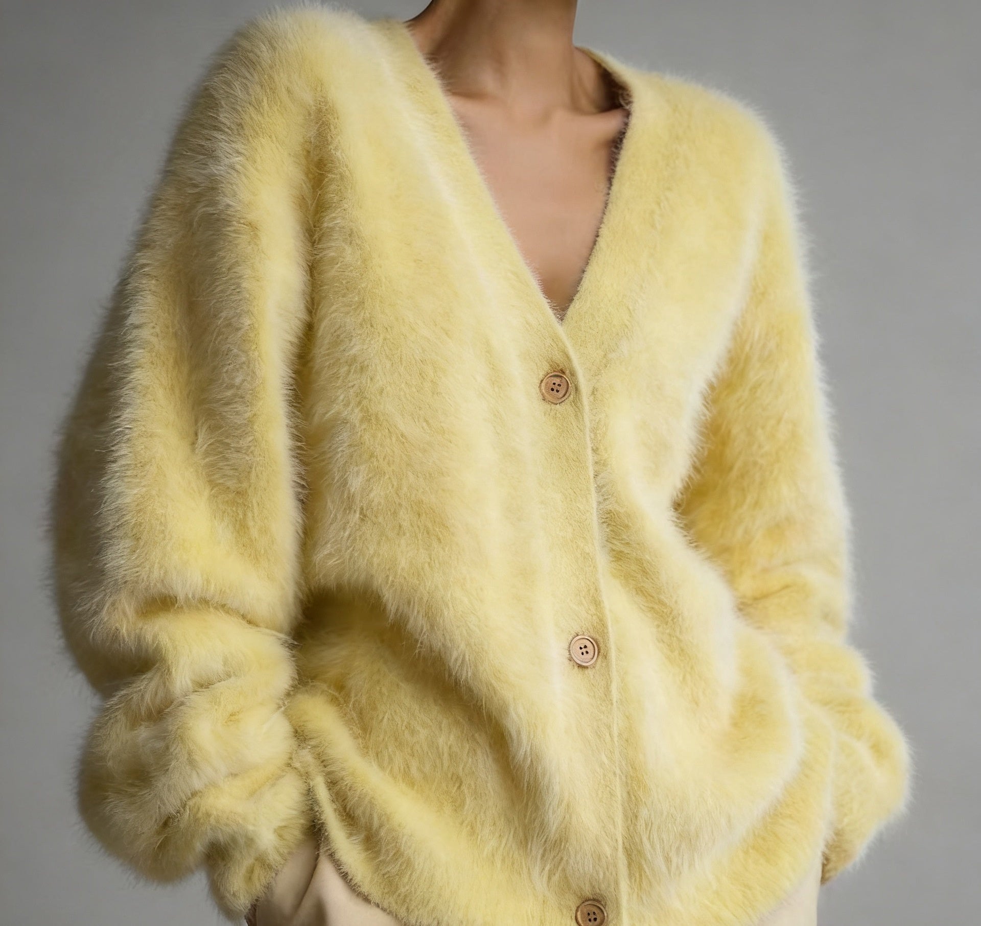 Cecilie Poulsen | Oversized kardigan z měkkého mohérového úpletu