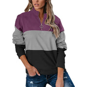 Nanna Sørensen | Colorblock-Sweatshirt mit Reißverschluss