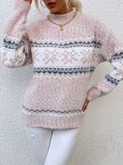 Christina Ravn | Schneeflockenpullover mit hohem Kragen