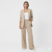 Alessandra Voss | Elegant Formelt Sæt med Skræddersyet Lang Blazer til Dame