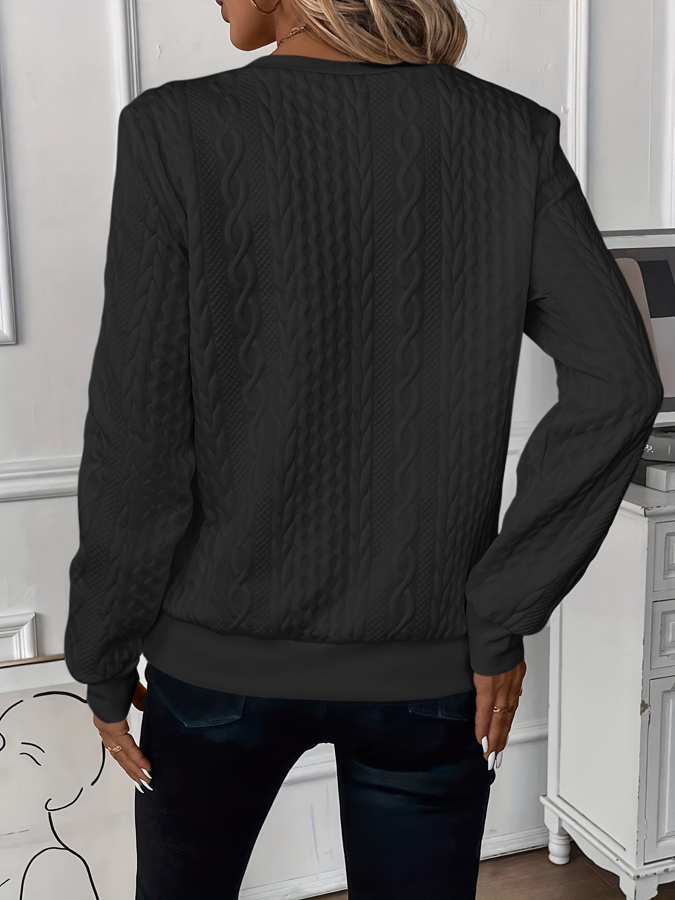 Noémie Castellani | Stilfuld Kabelstrikket Zip-Sweater i hvid