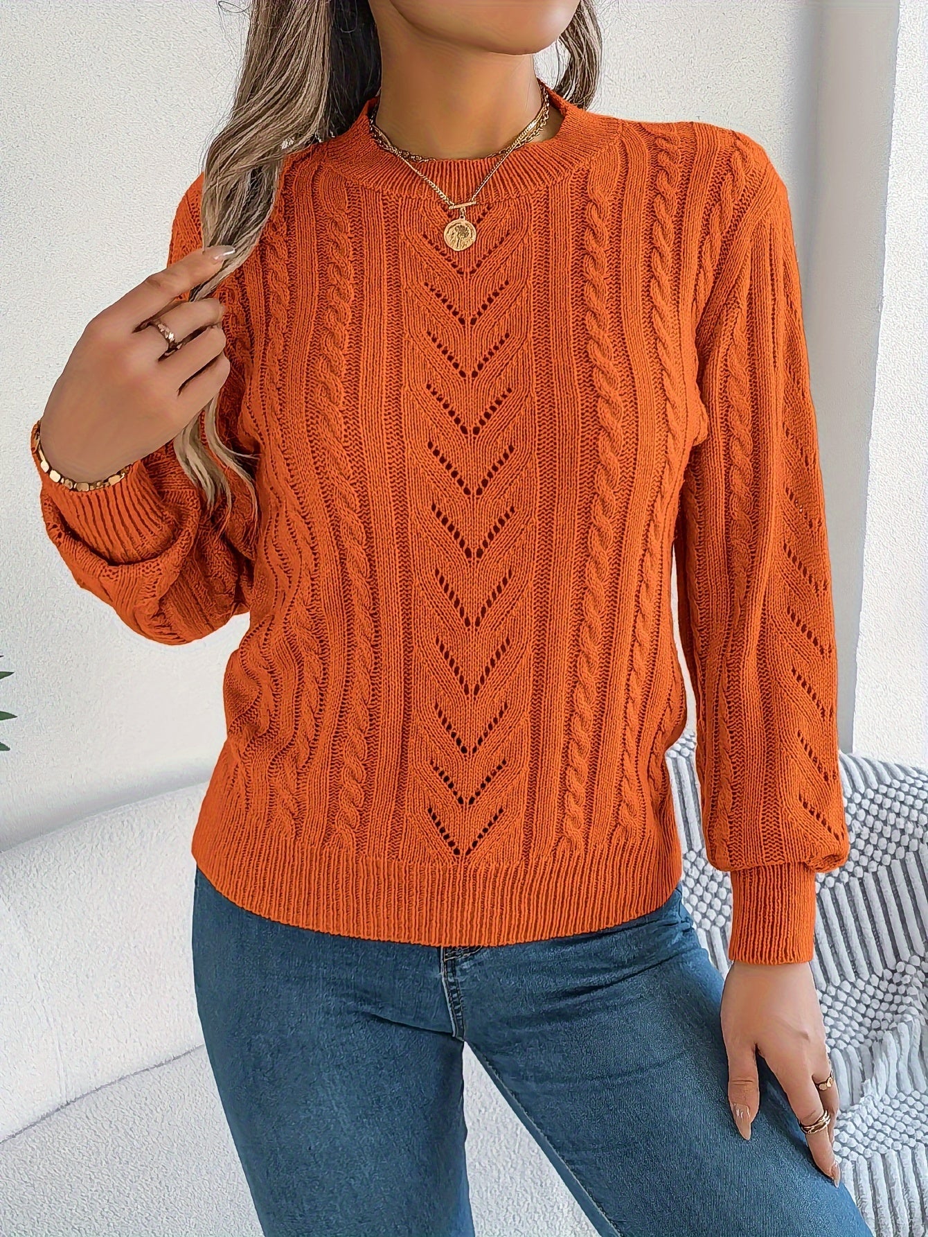 Nora Jørgensen | Cable-Knit Textured Sweater