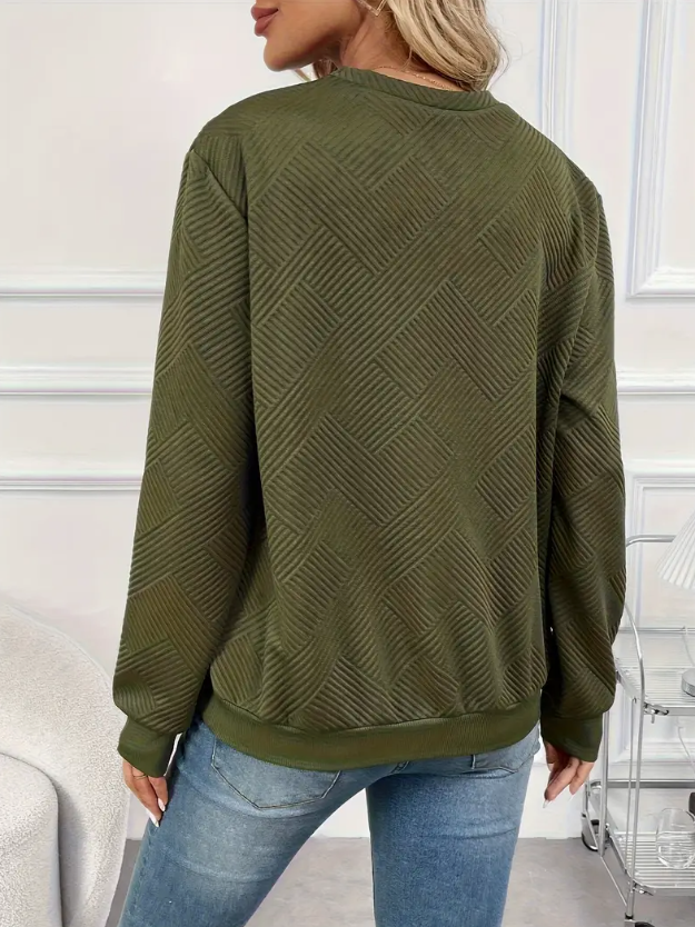 Gitte Lykke | Sweatshirt mit asymmetrischem Knopfdetail