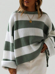 Maja Holm | Oversize pruhovaný pletený svetr pro ženy