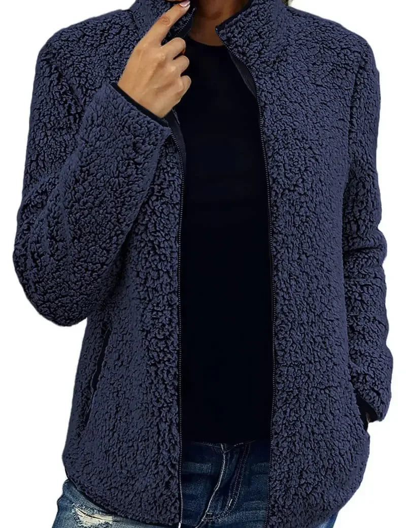 Marlena Rosewood | Fleece Lynlåstrøje i Bordeaux