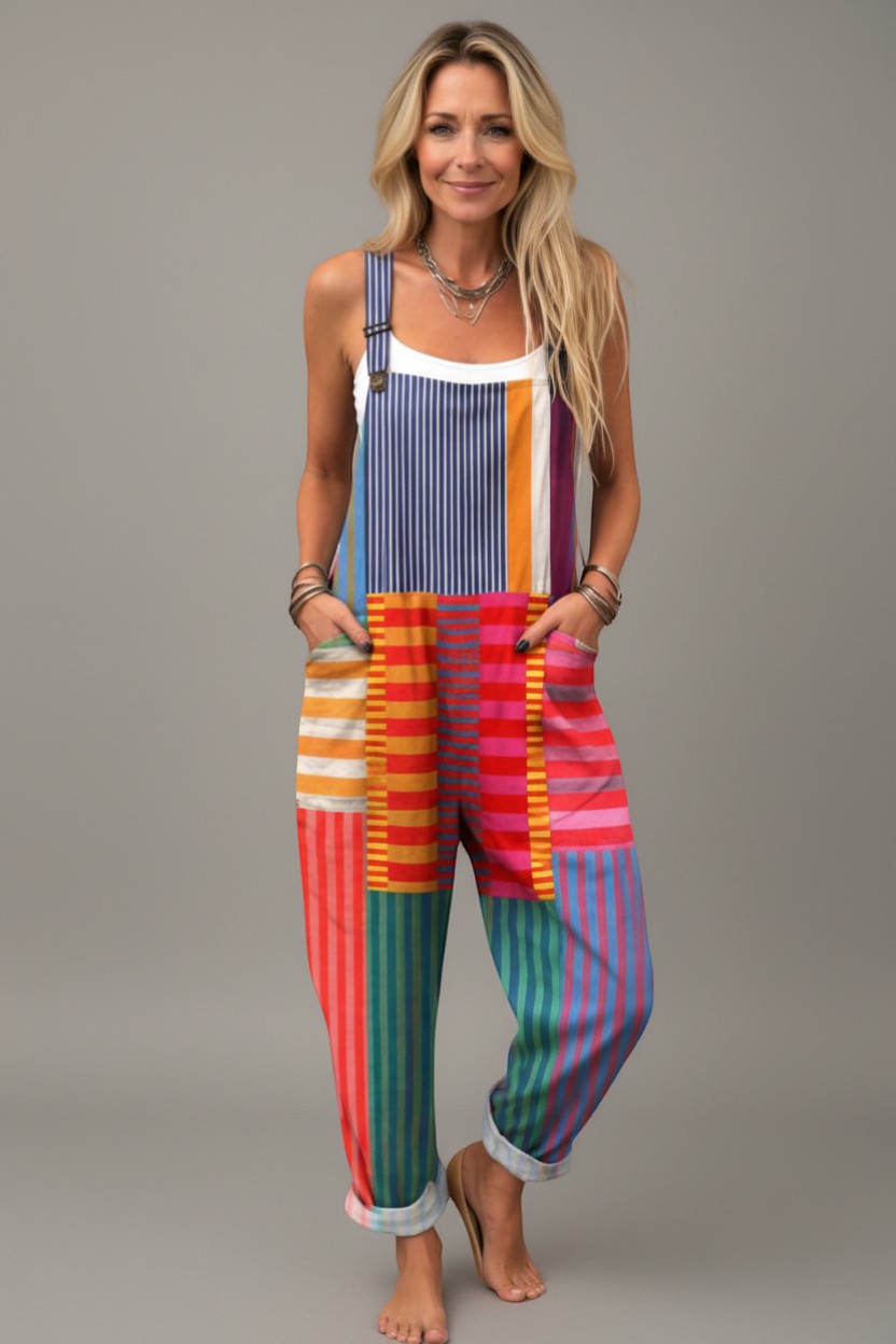 Mia Christensen | Farverig Patchwork Overall til kvinder