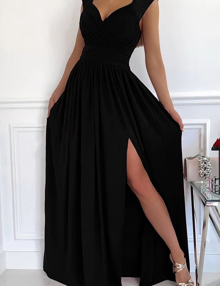 Gianna Ashcroft | Ærmeløs Maxi-kjole i Blush med Blonde-detaljer