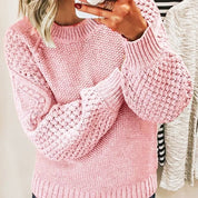 Mette Falk | Grob gestrickter Pullover mit Trompetenärmeln
