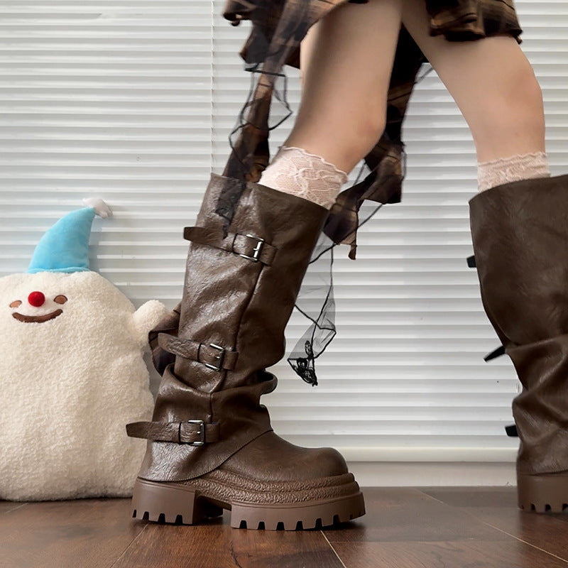 Vibeke Hansen | Kotníkové boty s přezkami a robustní platformovou podrážkou