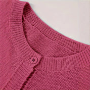 Thea Lundgren | Strikket cardigan i rosa med knapper