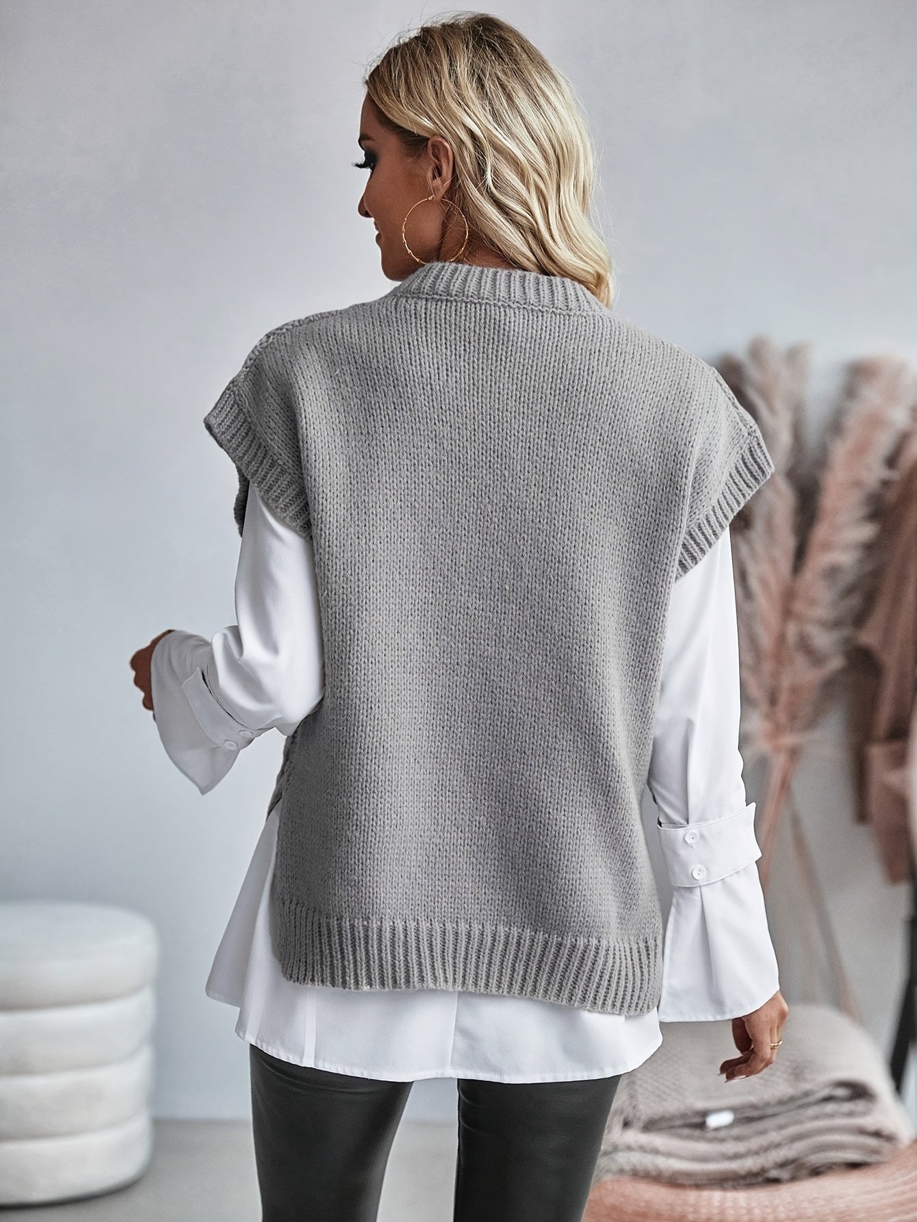 Pernille Jørgensen | Cable-Knit Sweater Vests in Beige