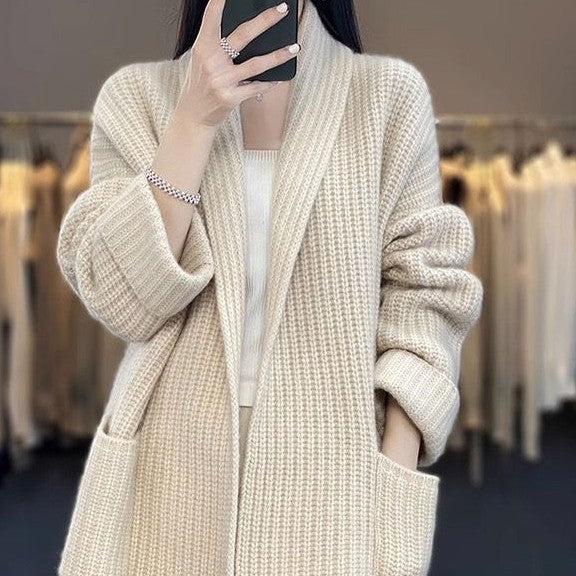 Karla Lindholm | Oversized cardigan i chunky strik til kvinder