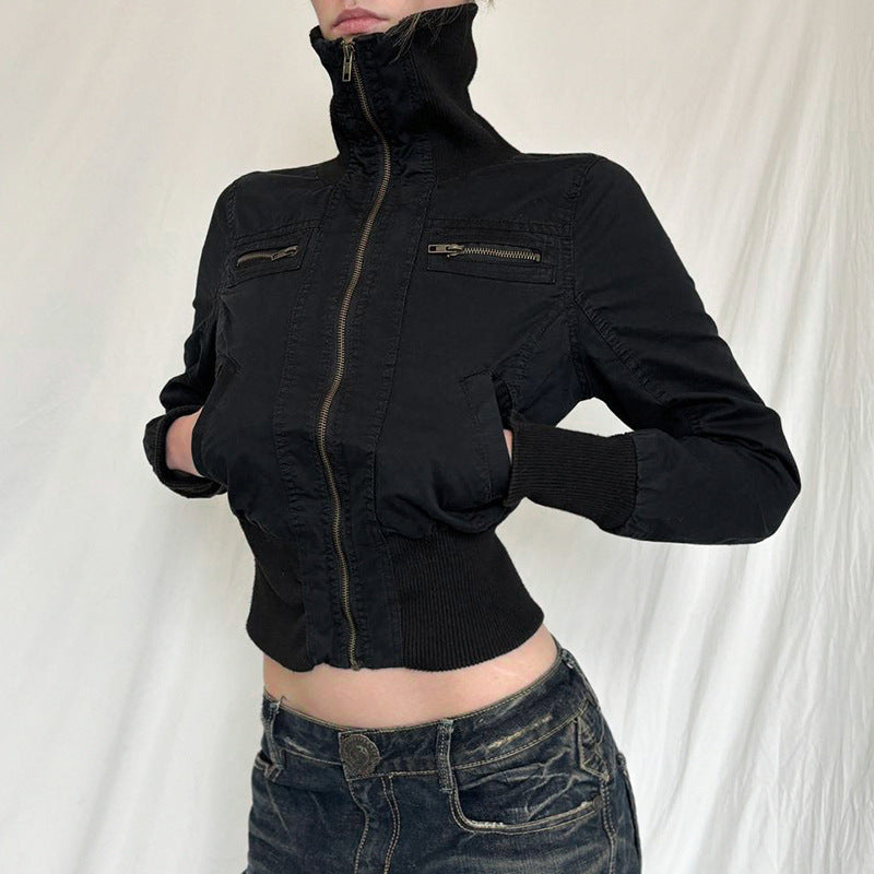 Marie Pedersen | Cropped-Bomberjacke mit Reißverschluss für Damen