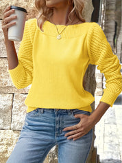 Emilie Vang | Openwork-strik sweater i lyseblå