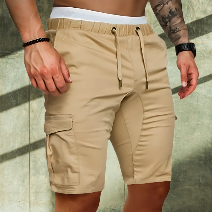 Jeppe Solberg | Cargo-Shorts für Herren mit elastischem Bund und geräumigen Taschen