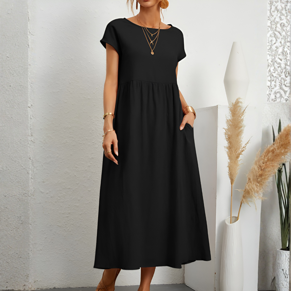 Juliette Moreau | Patchwork luksus midi kjole