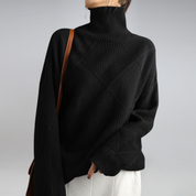 Sienna Malmström | Blød Cashmere Rullekravesweater i Beige