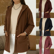 Katrine Mortensen | Hooded corduroy-jakke til kvinder