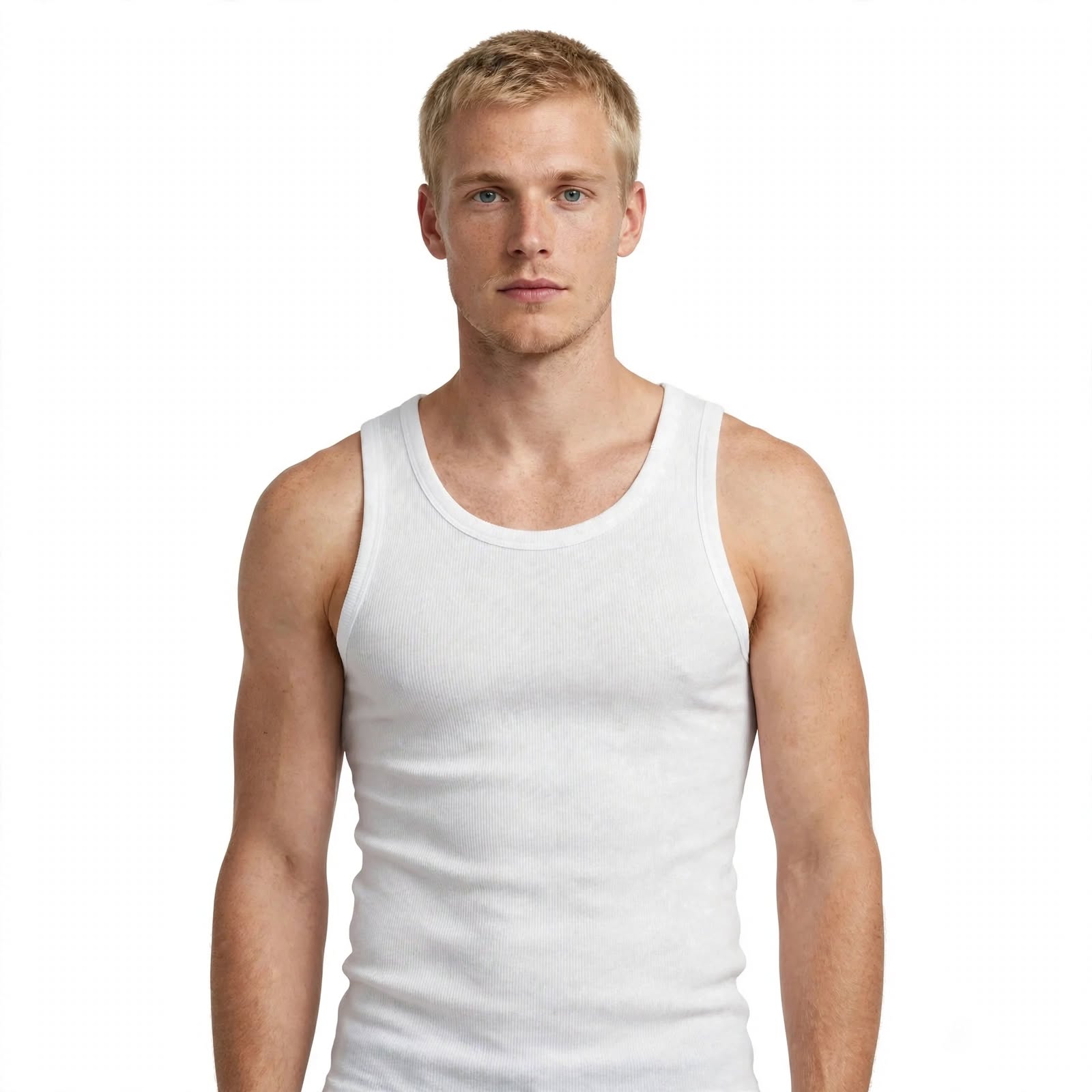 Kristian Bak | Ribstrikket Tanktop i Åndbart Bomuldsstof