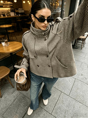 Marlene Damgaard | Houndstooth Jacket with Stand Collar