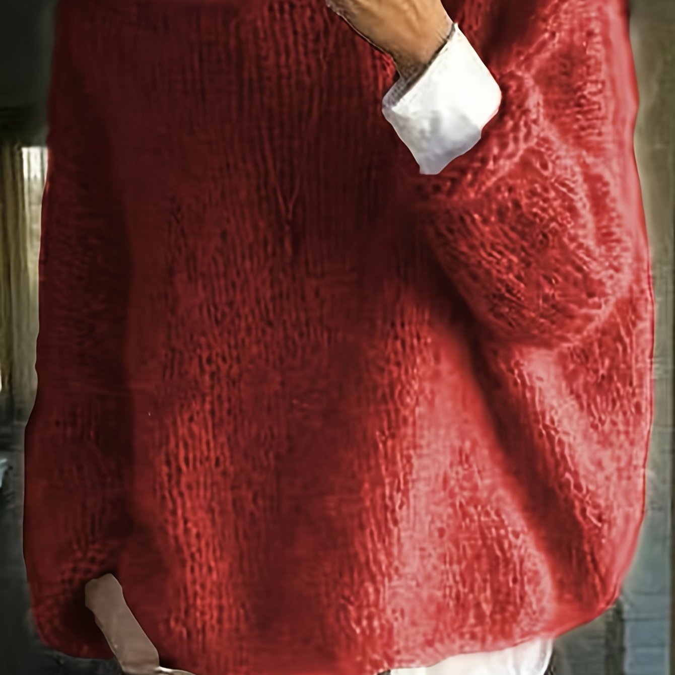 Malin Berggren | Oversized Striksweater med Rund Hals